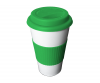 Kubek termiczny stalowy TUMBLER Coffee 460 ml TERMIO (biały/zielony)