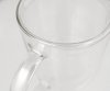 Kubek termiczny szklany 220 ml z uchem CLEAR bezbarwny