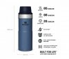 Kubek termiczny Stanley 350 ml TRIGGER ACTION TRAVEL MUG niebieski Hammertone Lake