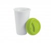 Kubek termiczny ceramiczny TUMBI 350 ml biały/zielony