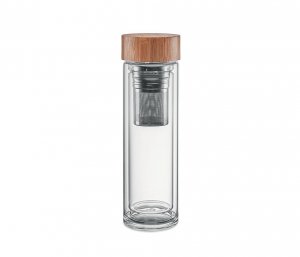Termos szklany z zaparzaczem 420 ml AMBEO GLASS (przezroczysty)