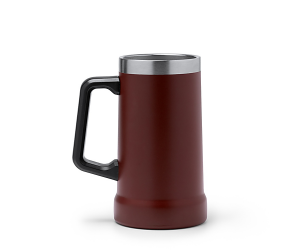Kufel termiczny do piwa 700 ml z rączką (bordowy)