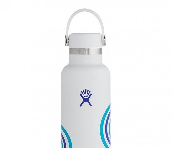 Butelka termiczna Hydro Flask 621 ml Flex Cap z podkładką Boot biały whitecap #RefillForGood