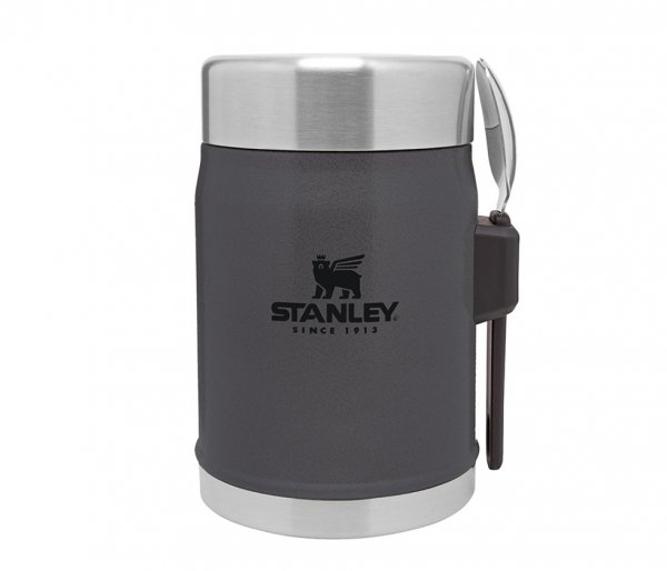 Termos na posiłek STANLEY Classic 400 ml ze sztućcem grafitowy charocal