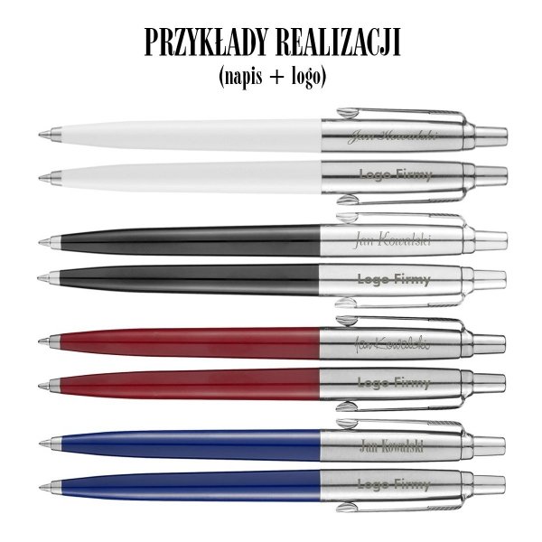 Długopis Parker Jotter z Twoim grawerem + pudełko prezentowe biały