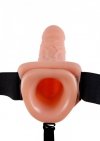 11in. Vibrating Hollow StrapOn Light skin tone