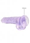 8 / 20 cm Realistic Dildo With Balls - Purple