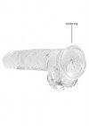 8 / 20 cm Realistic Dildo With Balls - Transparent