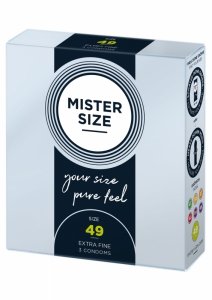 MISTER SIZE 49mm Condoms 3pcs Natural