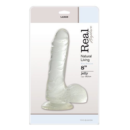 Dildo-JELLY DILDO REAL RAPTURE CLEAR 8&quot;&quot;&quot;&quot;&quot;&quot;&quot;&quot;