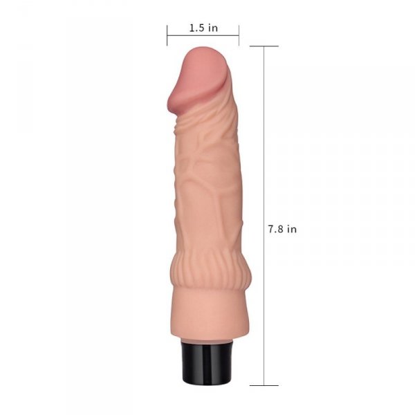 7.8&quot;&quot; REAL SOFTEE Vibrating Dildo