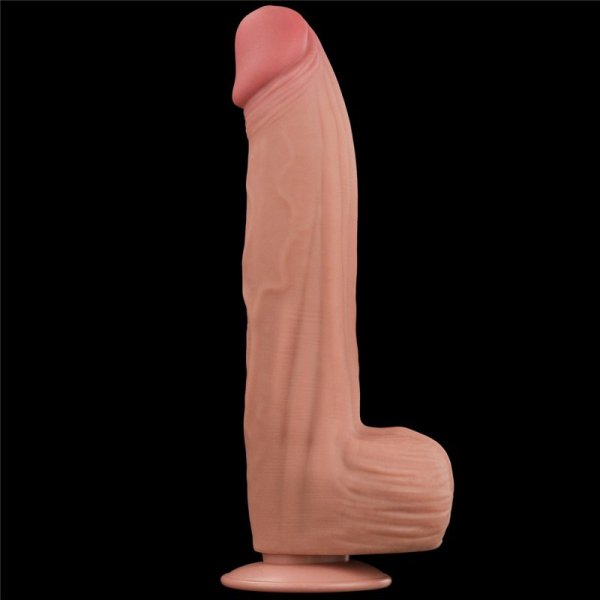 12&#039;&#039; King Sized Sliding Skin Dual Layer Dong