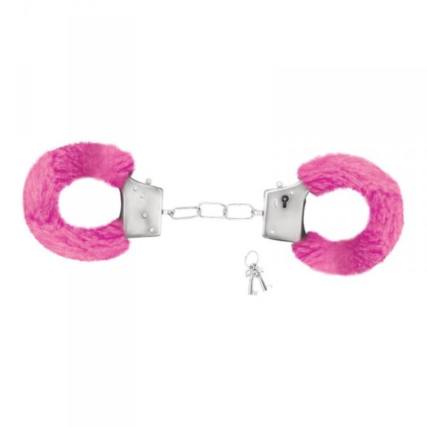 LOVE CUFFS FURRY HANDCUFFS CRUSHIOUS PINK