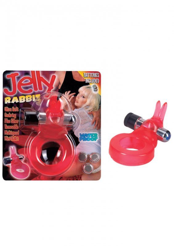 Jelly Rabbit Cockring Red