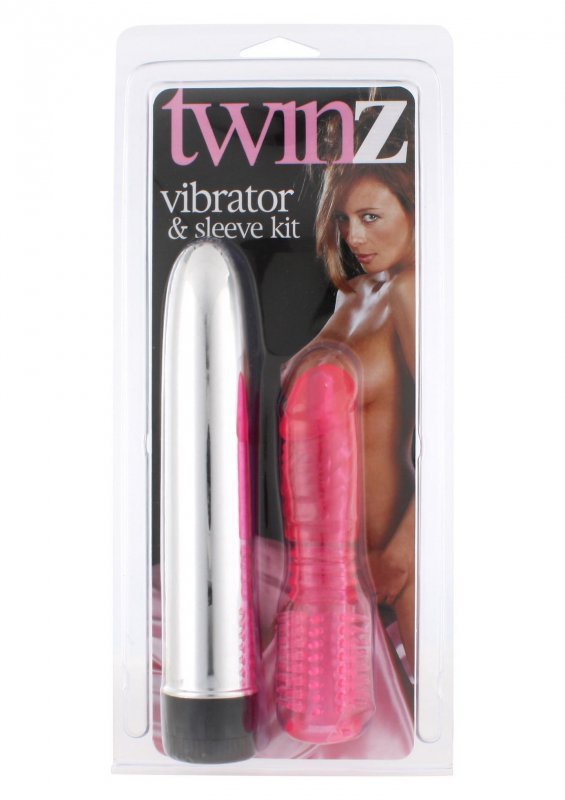 Twinz Vibrator Sleeve Kit Pink