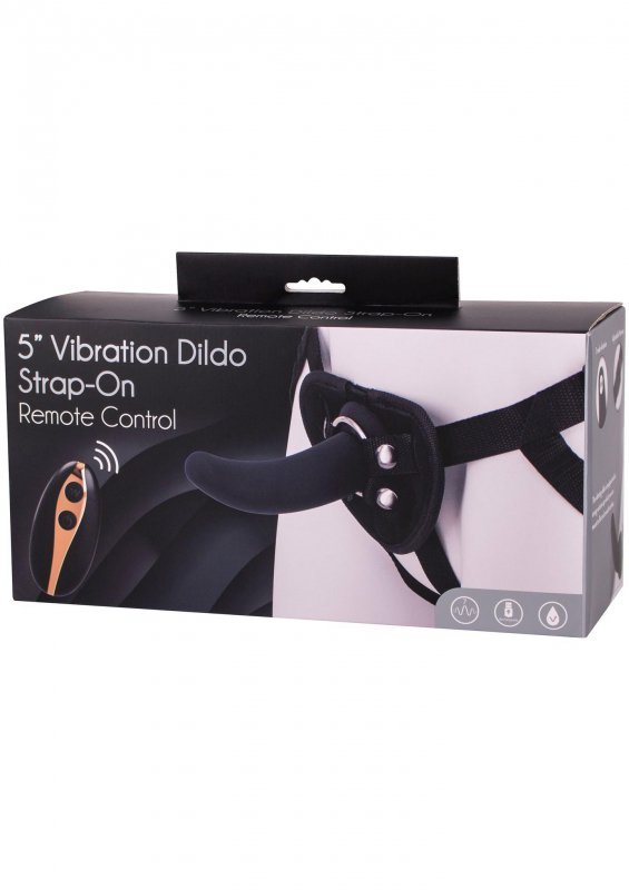 Vibration Dildo Strap-On 5inch Black