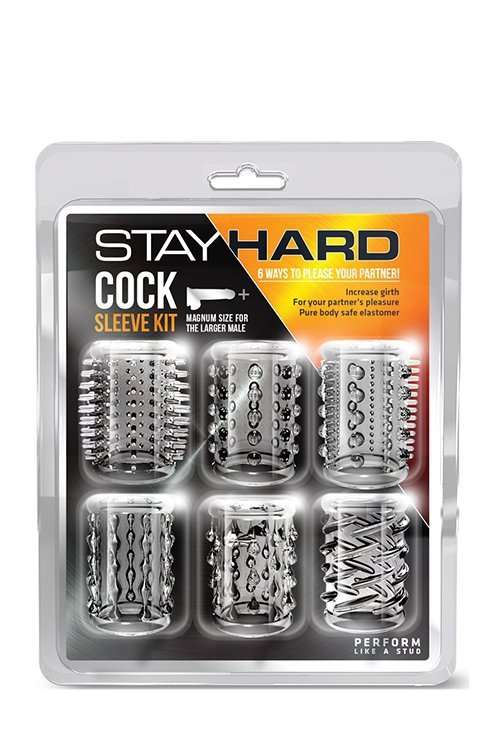 Stymulator-STAY HARD COCK SLEEVE KIT CLEAR
