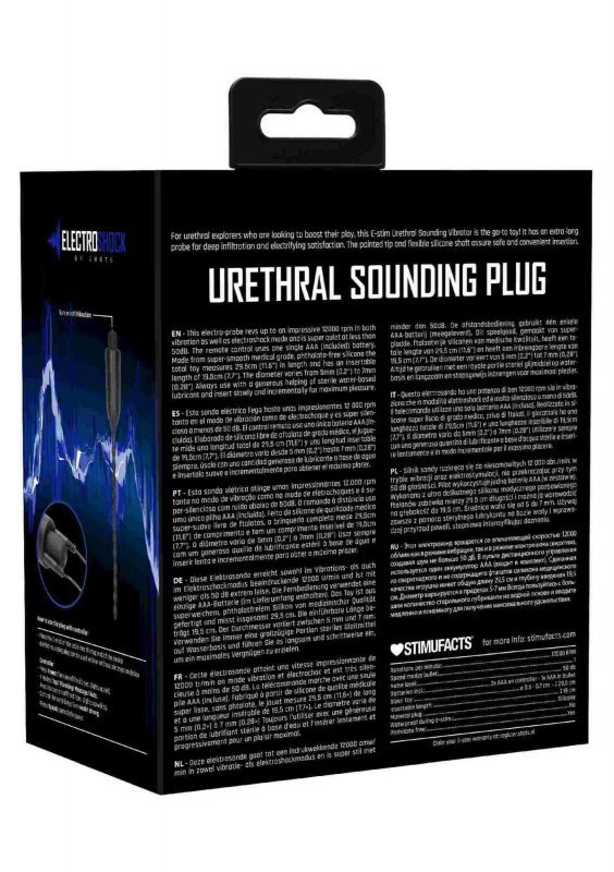 E-Stimulation Vibrating Urethral Sounding Plug - Black