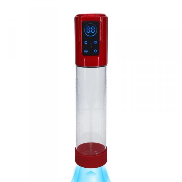 MegaLift - Automatic Waterproof Penis Pump - Metallic Red