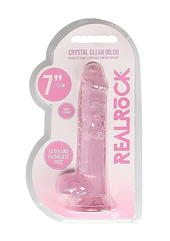 7&quot;&quot; / 18 cm Realistic Dildo With Balls - Pink