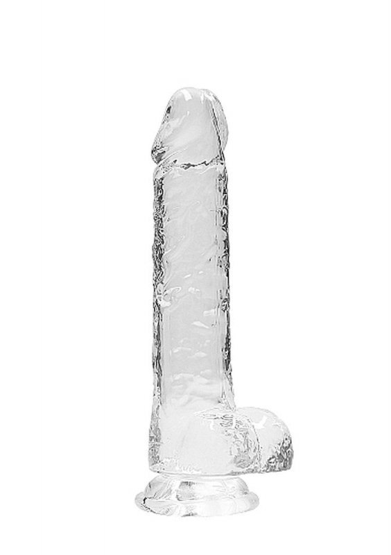 8&quot;&quot; / 20 cm Realistic Dildo With Balls - Transparent