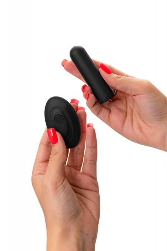 Vibro bullet with remote control, RealStik CALIBER, 7cm, O2
