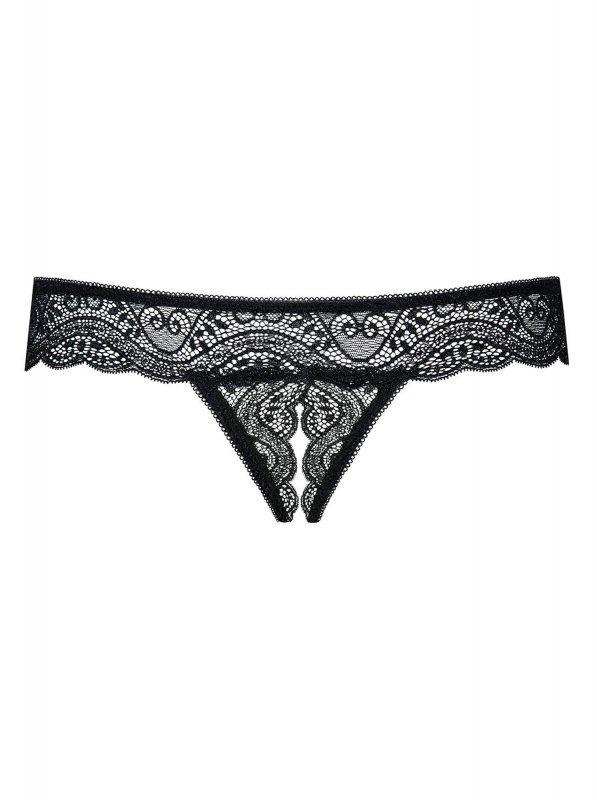 Bielizna- Miamor stringi otwarte czarne XXL