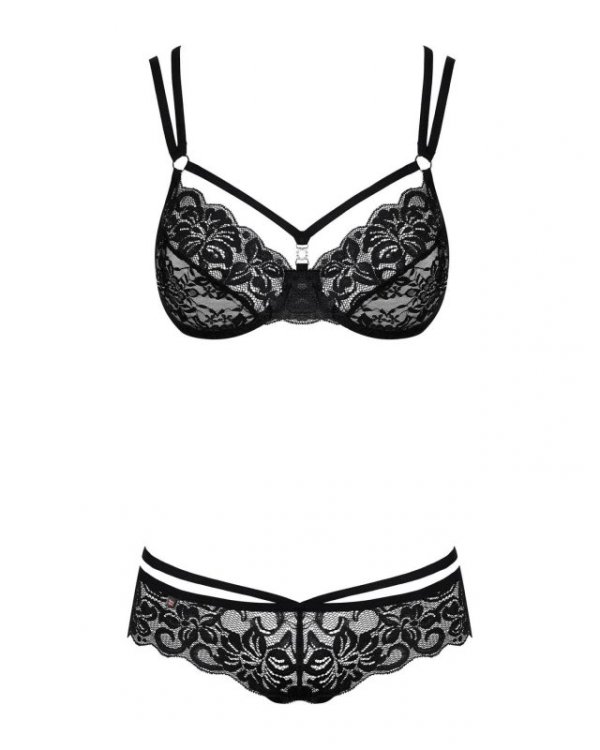 Bielizna-860-SET-1 komplet 2-częściowy czarny L/XL