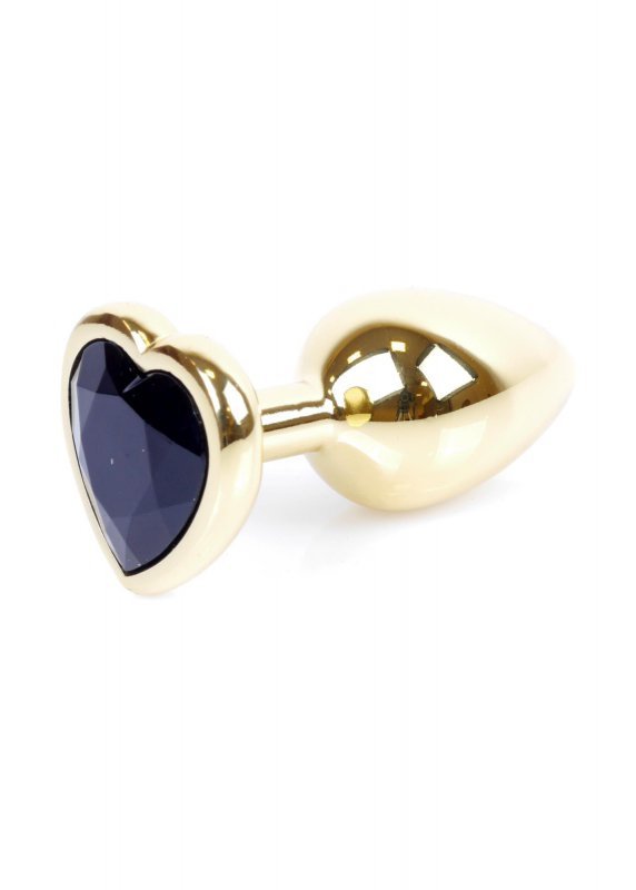MyLove Toys - Jewellery Gold  Heart PLUG- Black