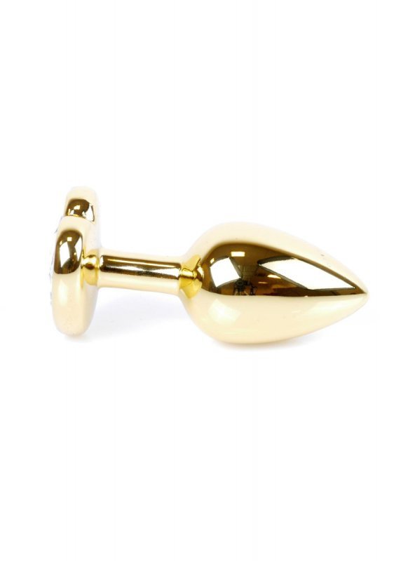 MyLove Toys - Jewellery Gold  Heart PLUG- Clear