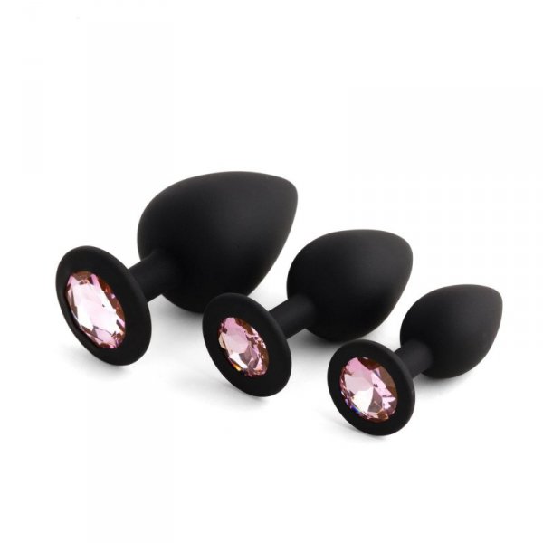 Jewellery - Silicone PLUG - SET Black