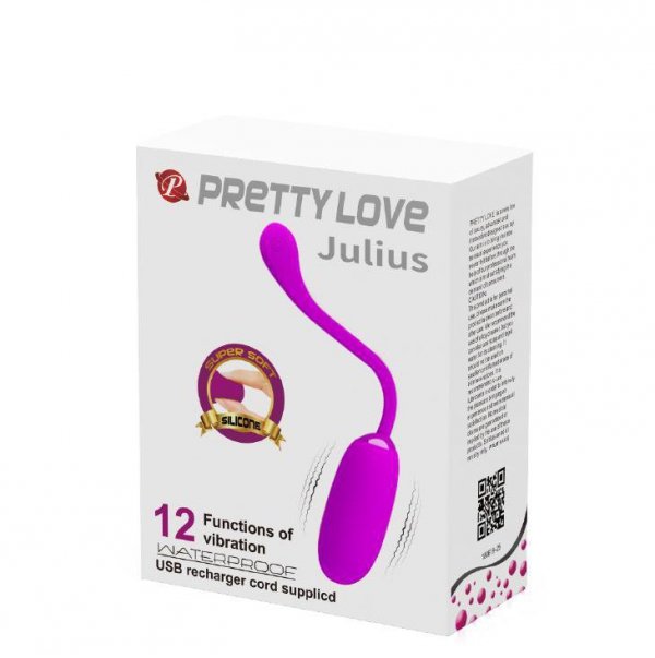 PRETTY LOVE - JULIUS EGG RED PINK 12 function vibrations