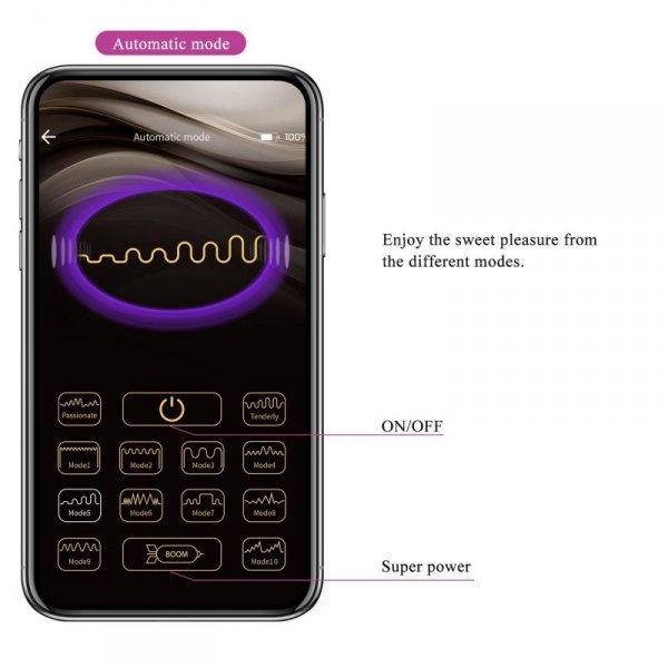 PRETTY LOVE - HECTOR, 12 vibration functions 5 electric shock functions Mobile APP remote control