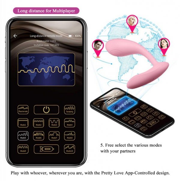 PRETTY LOVE - Baird, 12 vibration functions Mobile APP Long-distance Control