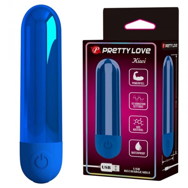Pretty Love Kiwi - Rechargeable Bullet Vibrator - Blue