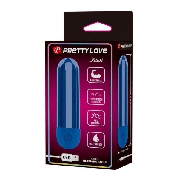 Pretty Love Kiwi - Rechargeable Bullet Vibrator - Blue