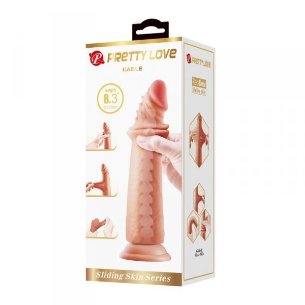 PRETTY LOVE - KABLE 8.3&quot;(210mm) Sliding Skin Series TPR / ABS, Suction base Bendable