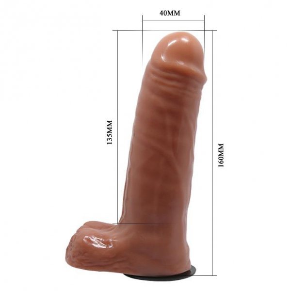 BAILE- Ultra Passionate Harness Realdeal Penis 6.2&#039;&#039; Brown