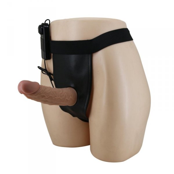 PRETTY LOVE - HARNESS BRIEFS- Draven Strap-On 6,8&#039;&#039; Dildo vibration