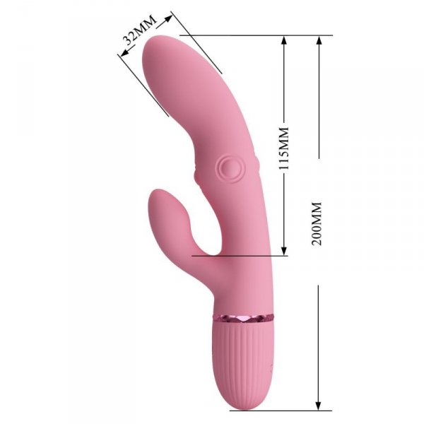 Pretty Love Zach Four-Sided Thumping Rabbit Vibrator – Pink