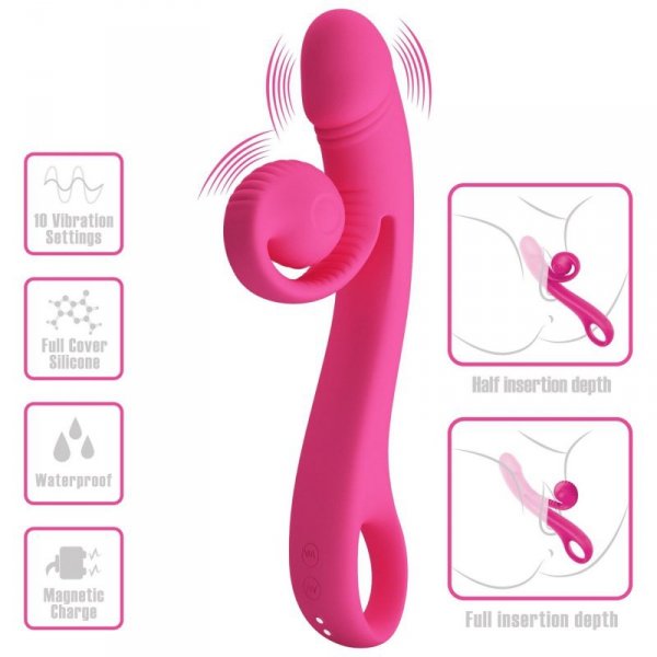 PRETTY LOVE - Love Romance Beau Snail Rabbit – Hot Pink