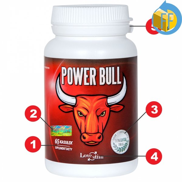 Power Bull 65kaps suplement diety dla Panów