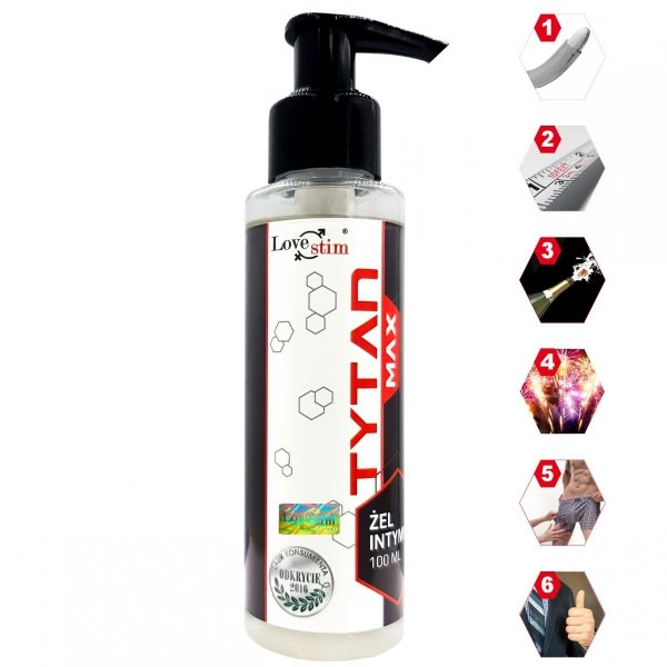 5x TYTAN MAX GEL 100ml EREKCJA POWIĘKSZENIE MEGA MOC