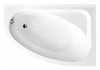 BESCO Wanna 140x80 Cornea prawa z białą obudową + syfon