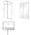 Exo-C drzwi prysznicowe walk-in 100x190 czarny matt