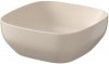 Umywalka ceramiczna nablatowa Larga kwadratowa 38x38 cm beżowy mat + korek