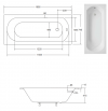 BESCO Wanna 170x75 Intrica SLIM + Syfon