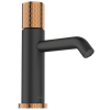 Bateria umywalkowa z korkiem Invena Moonlight czarna rose gold