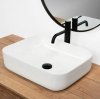 Umywalka ceramiczna nablatowa REA DEMI SLIM biała