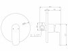 Bateria podtynkowa natryskowa Siros chrom BP-90-CO1